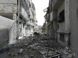 Neighbourhoods-in-Homs-under-artillery-bombardment