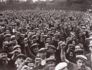 scioperanti del settore edile Parigi Bois de Vincenne 1936